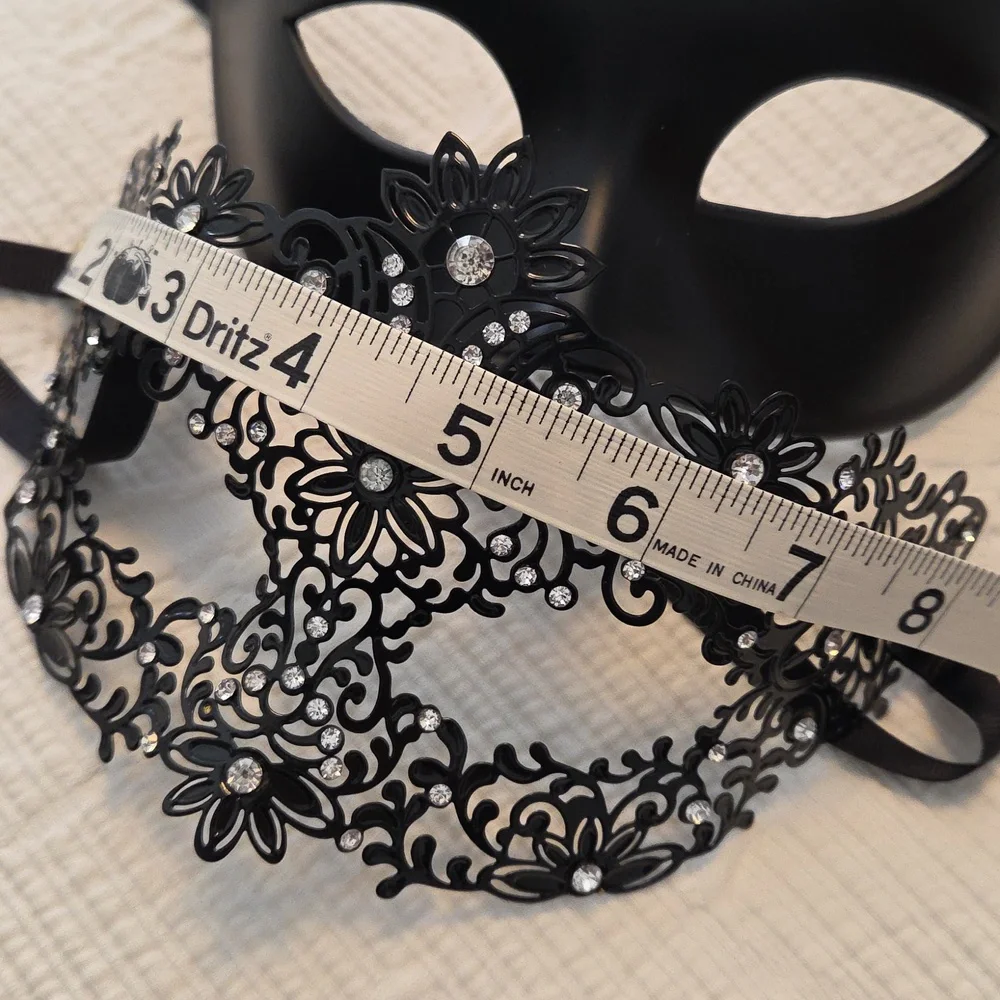 Elegant Black Masquerade Masks His & Hers